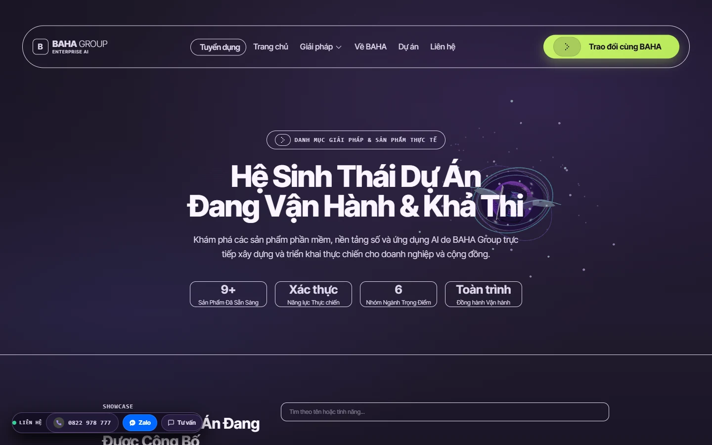 Trang danh mục các dự án thực tế đã hoàn thành của BAHA Group